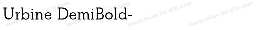 Urbine DemiBold字体转换
